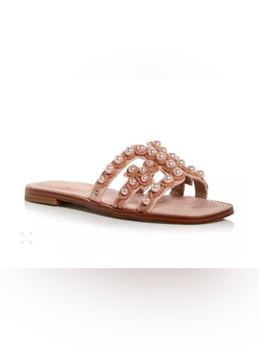 Sam Edelman Pink Pearl Embellished Slide Sandal Size 7